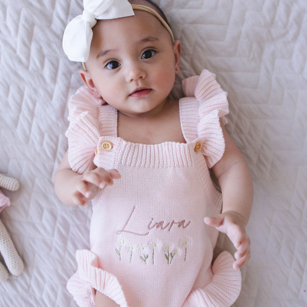 Heirloom 100% Cotton Flower Romper - itty Bitty Keepsake