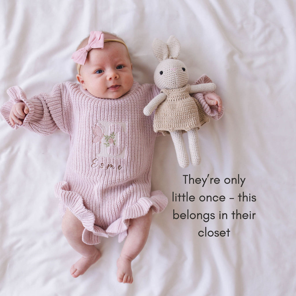 Heirloom 100% Cotton Butterfly Romper - Pink