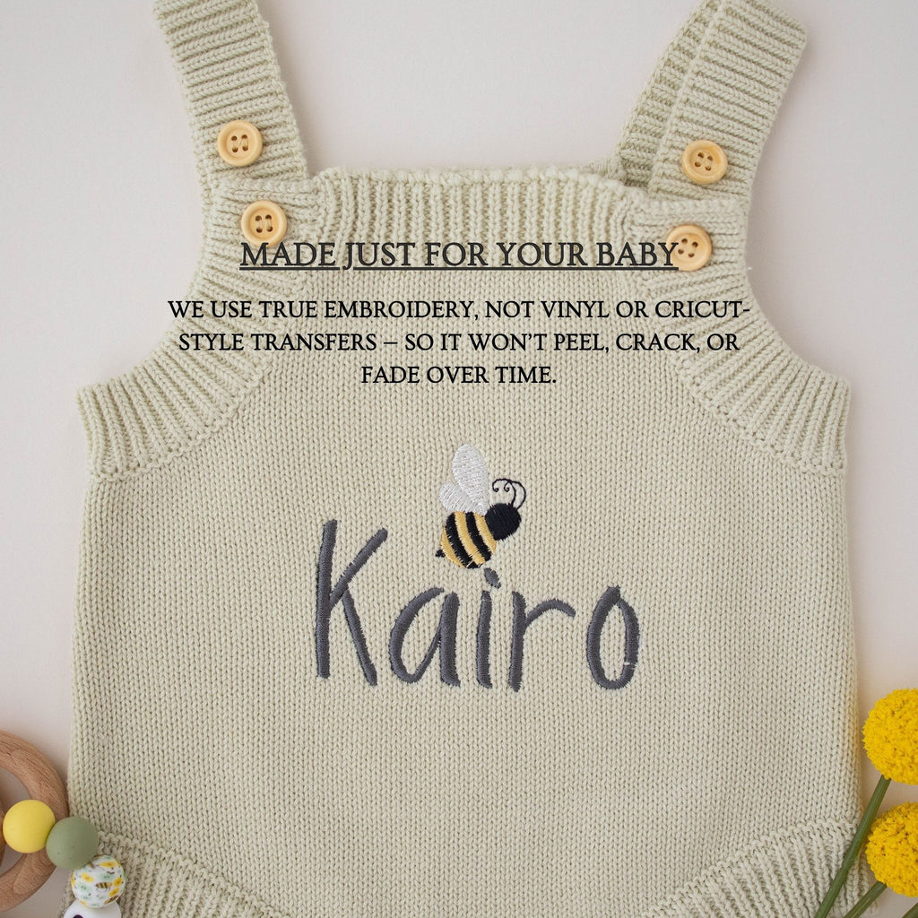 Heirloom 100% Cotton Bee Romper - itty Bitty Keepsake