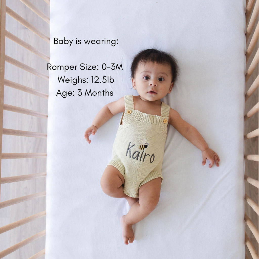 Heirloom 100% Cotton Bee Romper - itty Bitty Keepsake