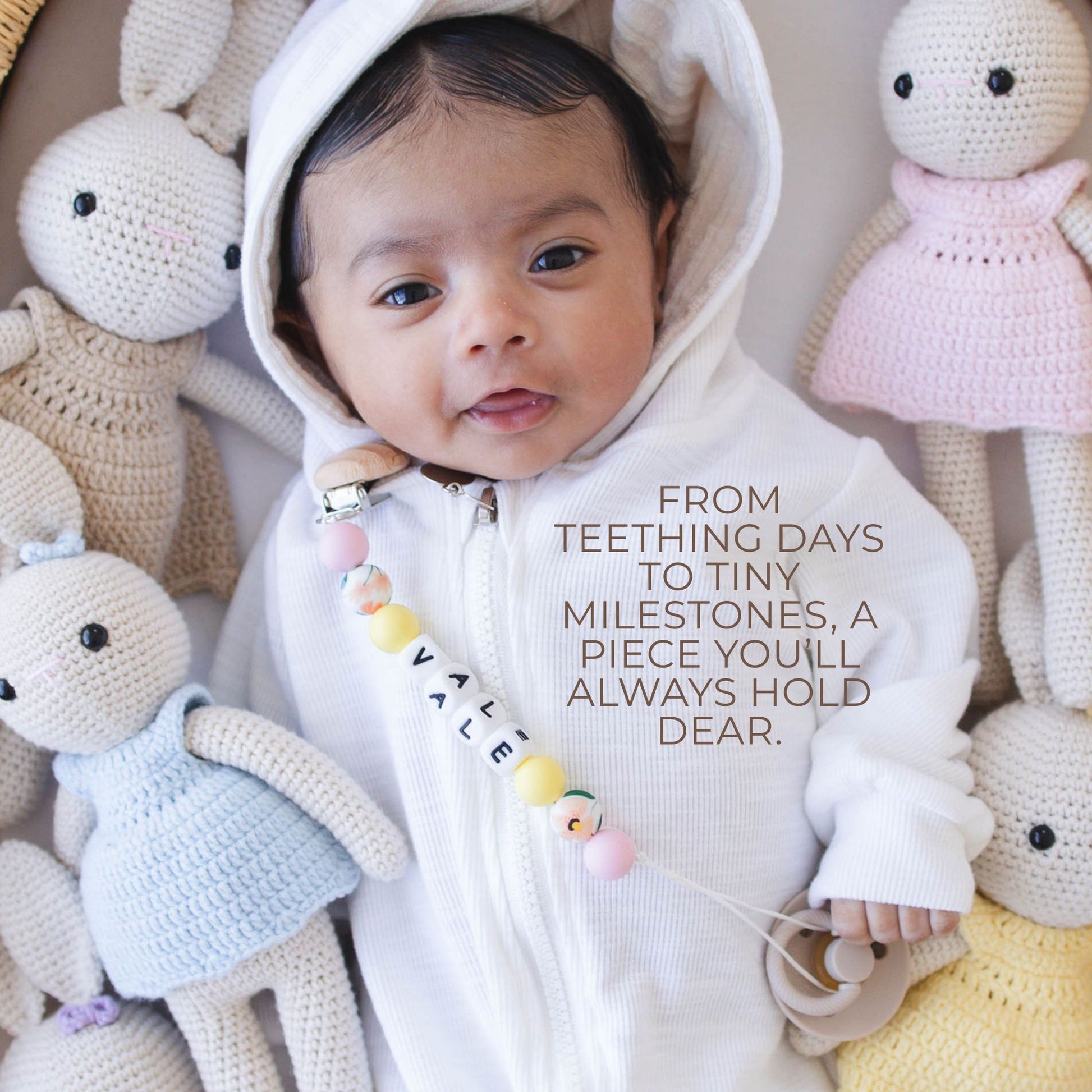 Pacifier Clips & Rattle - itty Bitty Keepsake