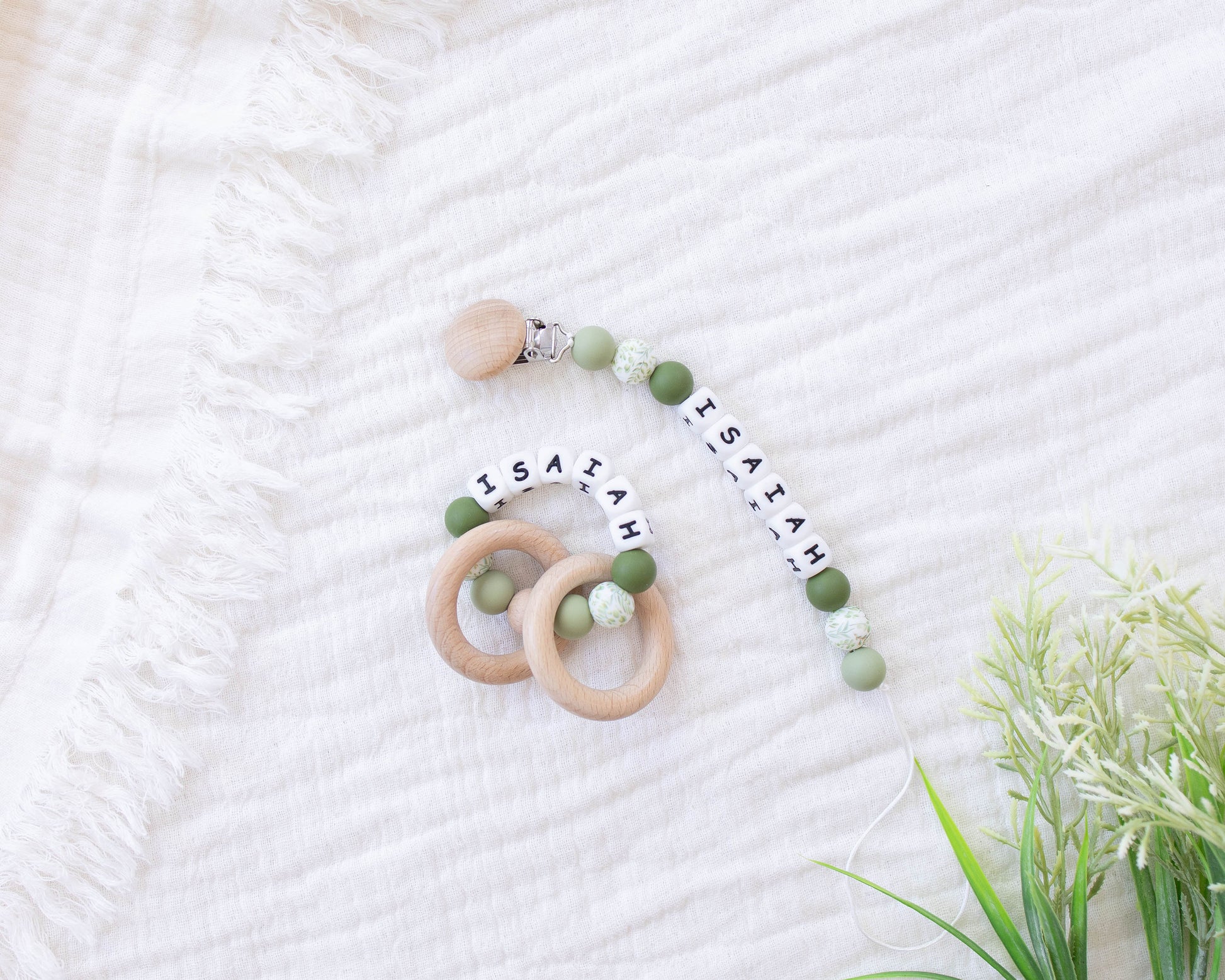 Pacifier Clips & Rattle - itty Bitty Keepsake