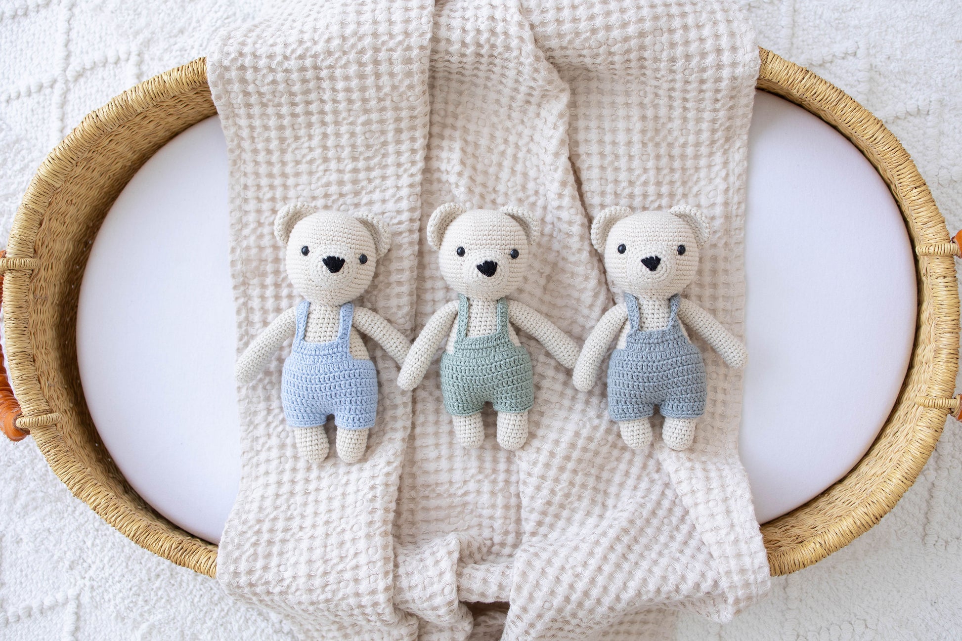 Handmade Heirloom Crochet Bear - itty Bitty Keepsake