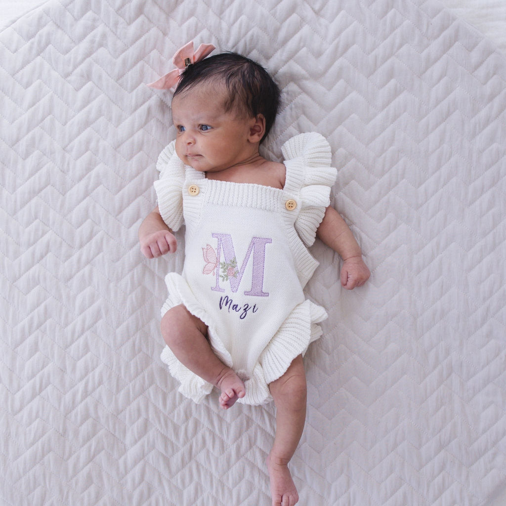 Heirloom 100% Cotton Butterfly Romper - itty Bitty Keepsake