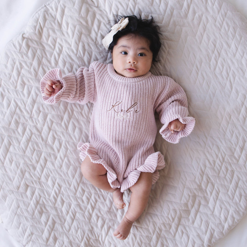 Heirloom 100% Cotton Bow Romper - Pink