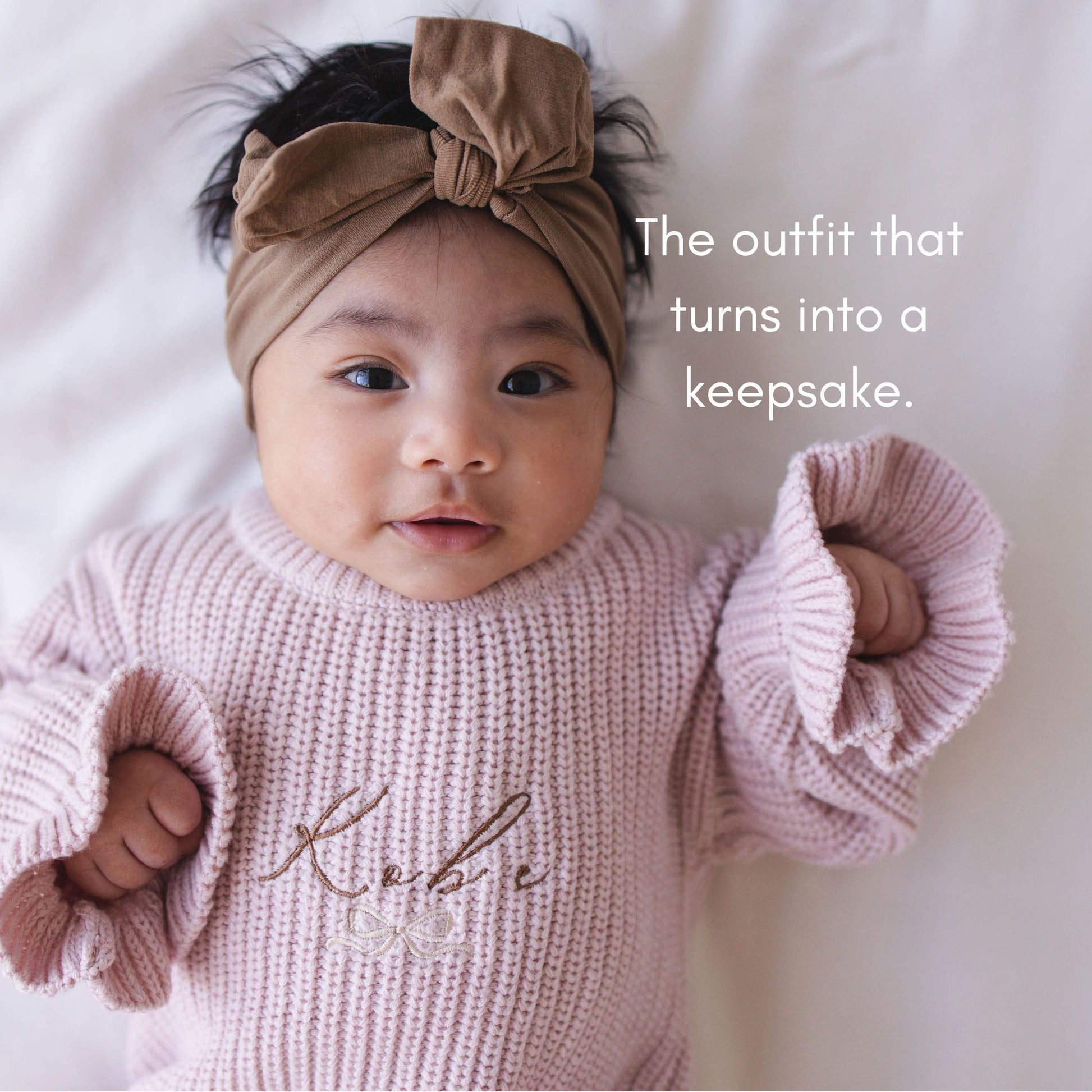 Heirloom 100% Cotton Bow Romper - Pink