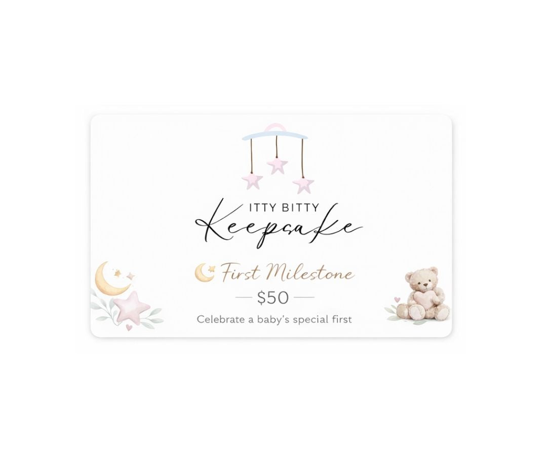 First Milestone iBK Gift Card - itty Bitty Keepsake