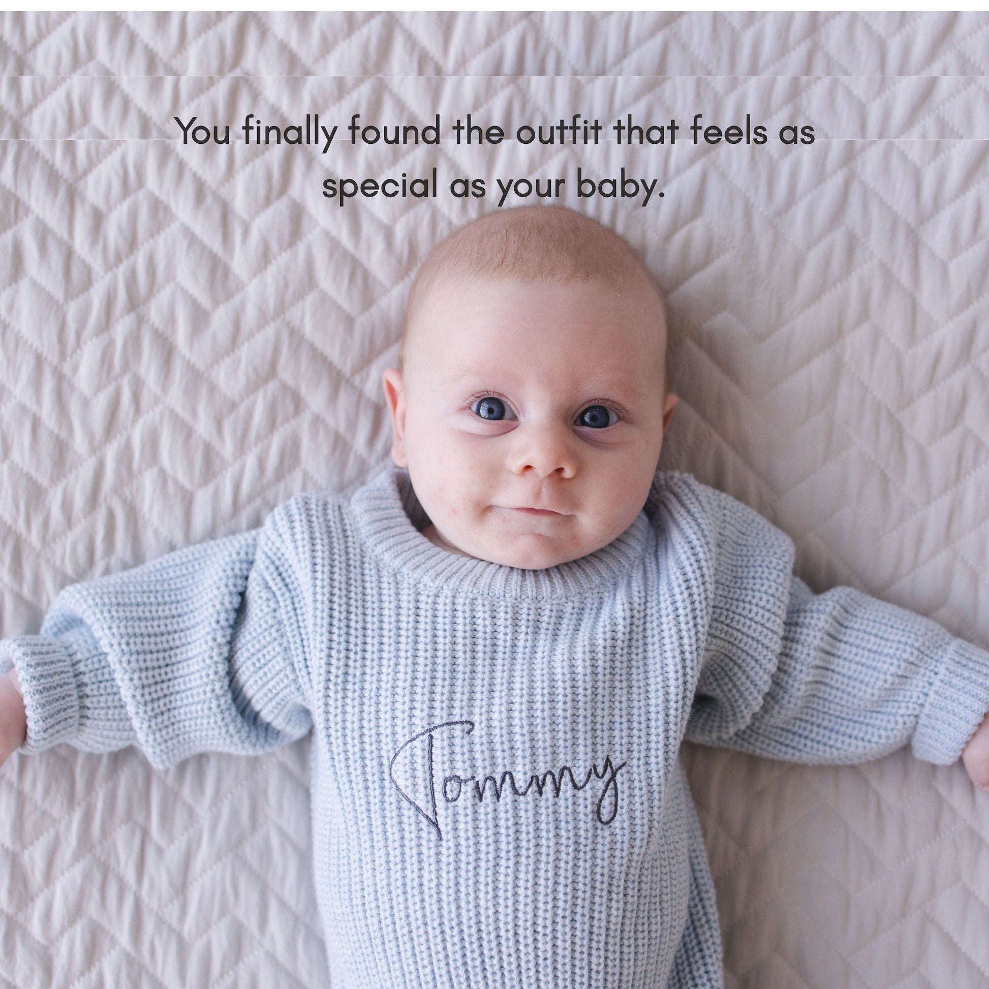 Heirloom 100% Cotton Romper - Blue - itty Bitty Keepsake