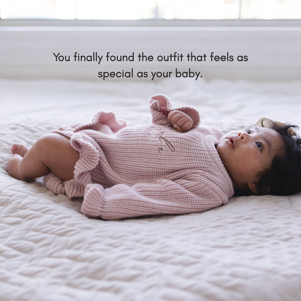 Heirloom 100% Cotton Bow Romper - Pink