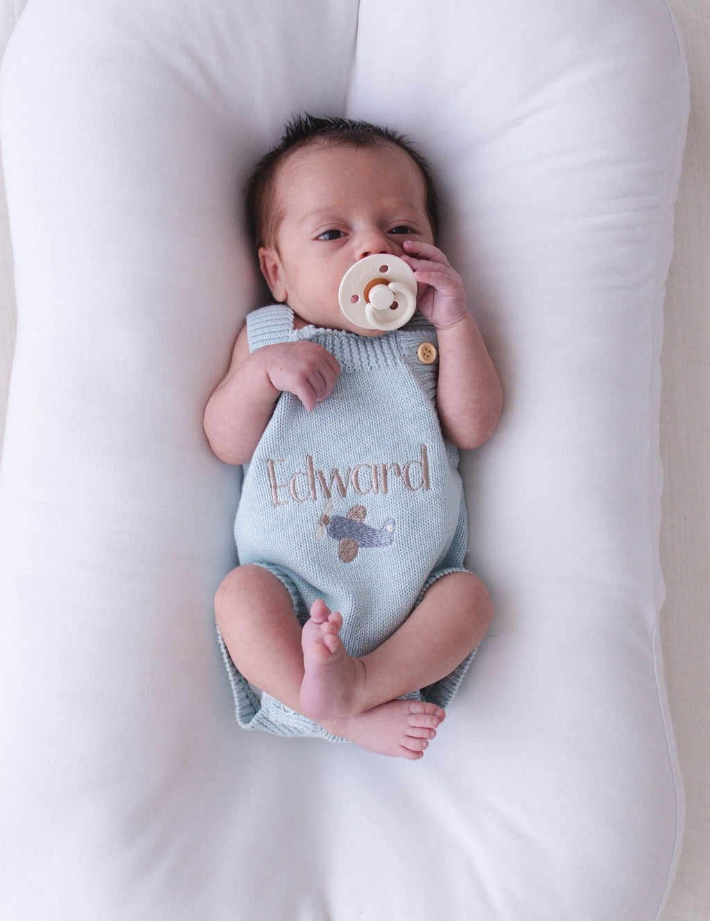 Heirloom 100% Cotton Airplane Romper - itty Bitty Keepsake