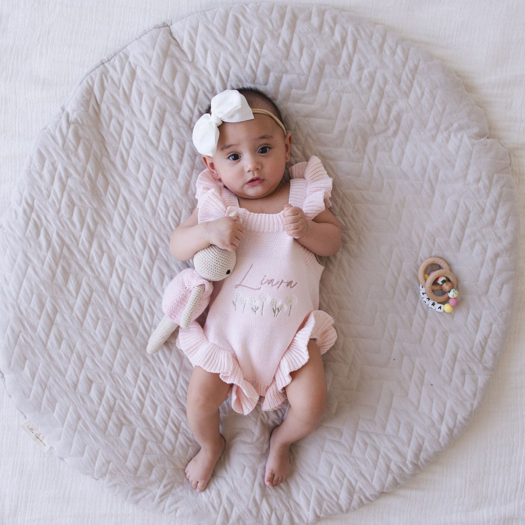 Heirloom 100% Cotton Flower Romper - itty Bitty Keepsake