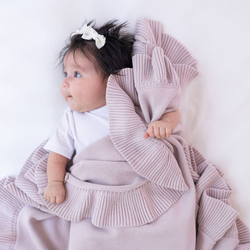 Personalized Ruffled Baby Blanket