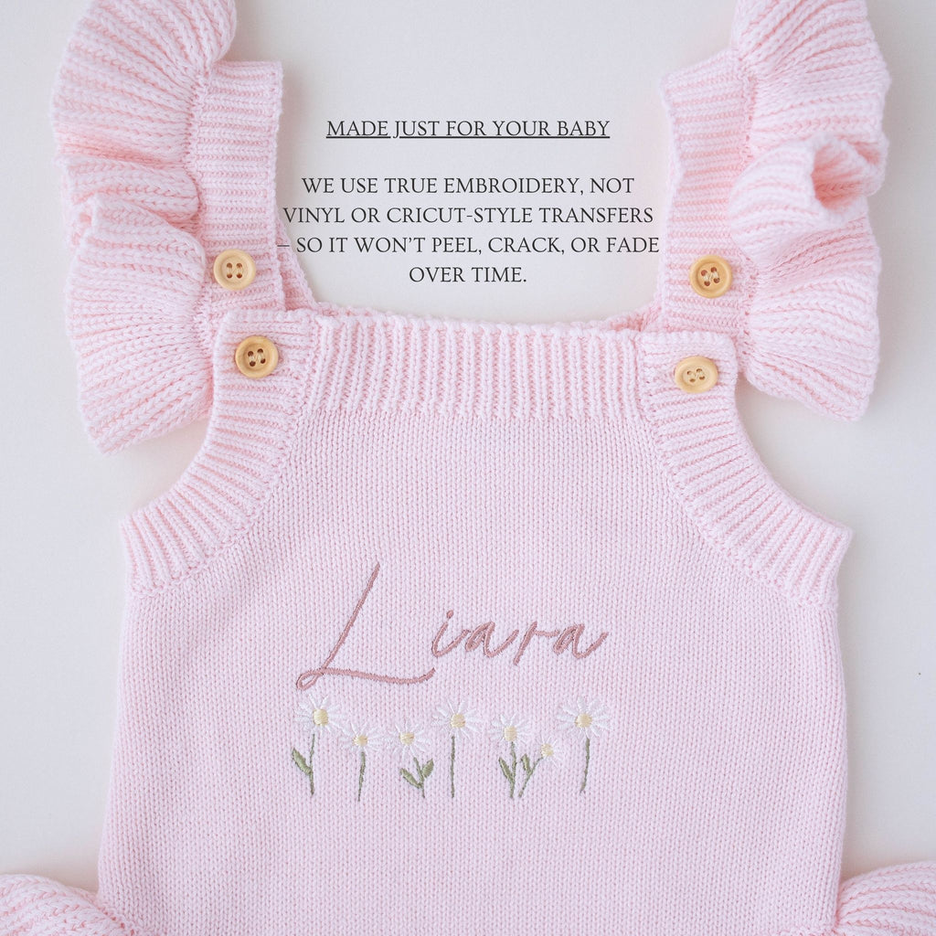 Heirloom 100% Cotton Flower Romper - itty Bitty Keepsake