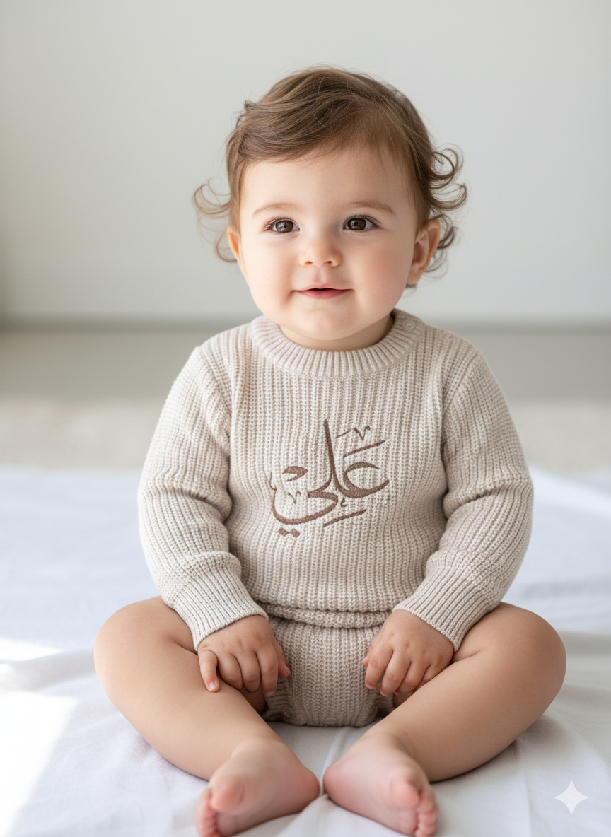 Personalized Arabic 100% Cotton Romper - itty Bitty Keepsake