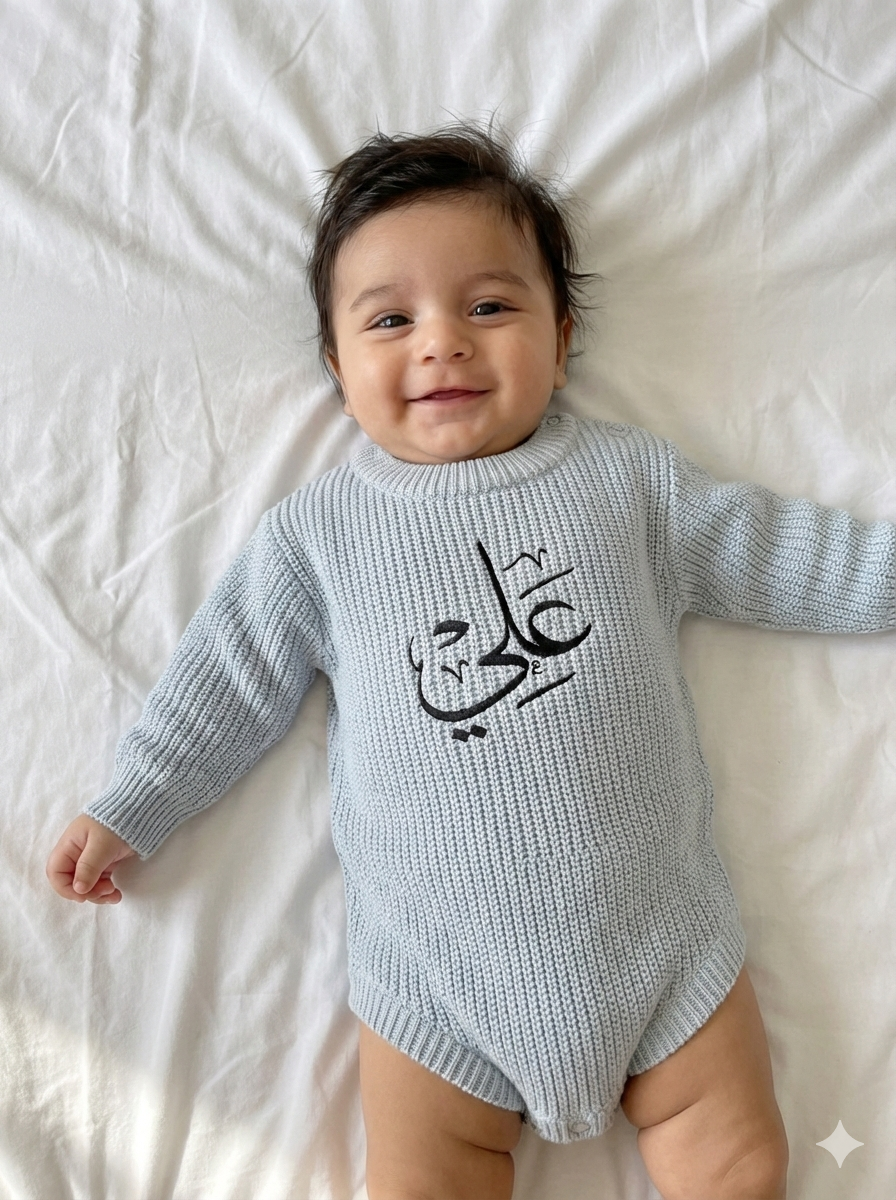 Personalized Arabic 100% Cotton Romper - itty Bitty Keepsake
