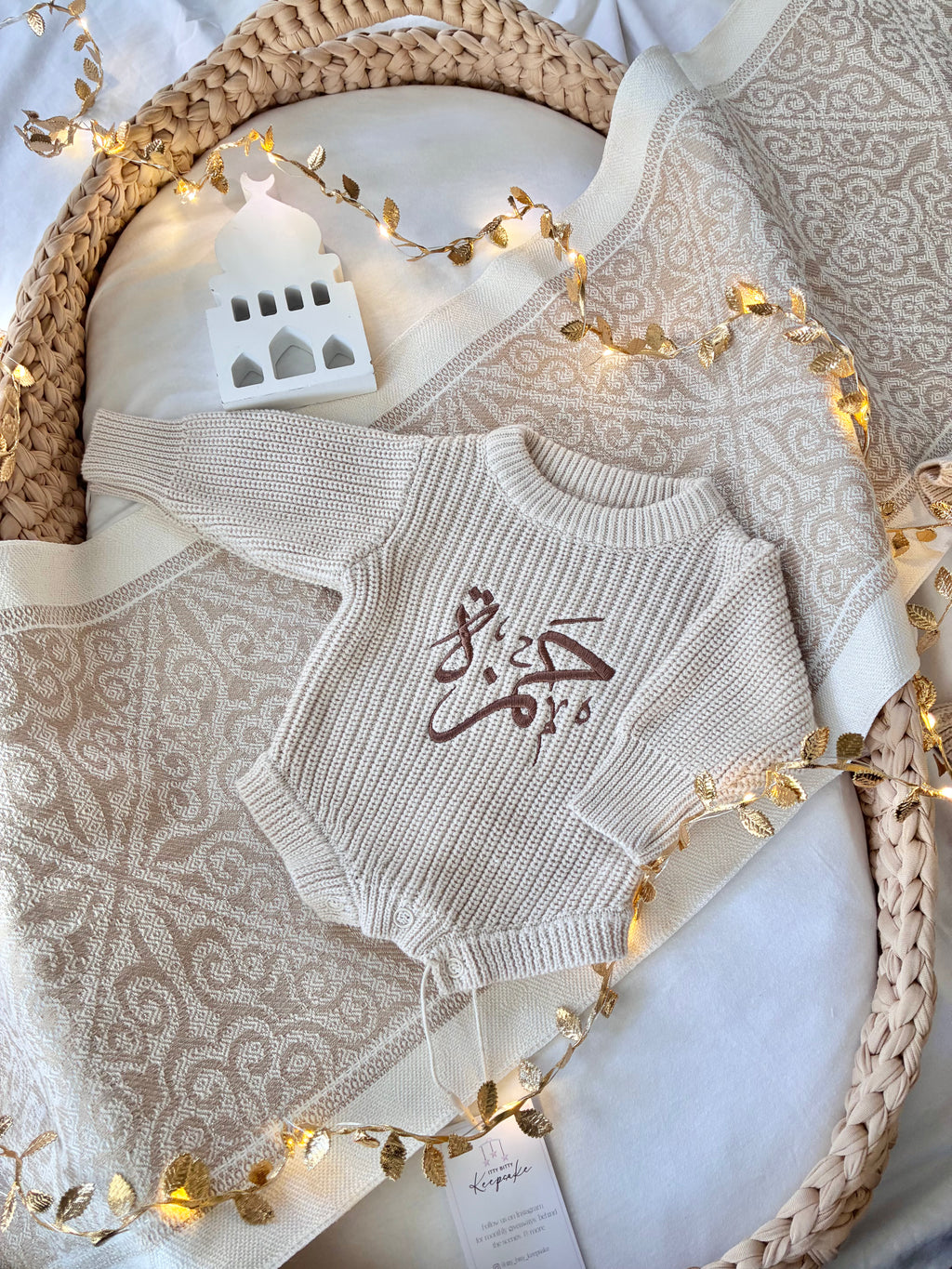 Personalized Arabic 100% Cotton Romper - itty Bitty Keepsake