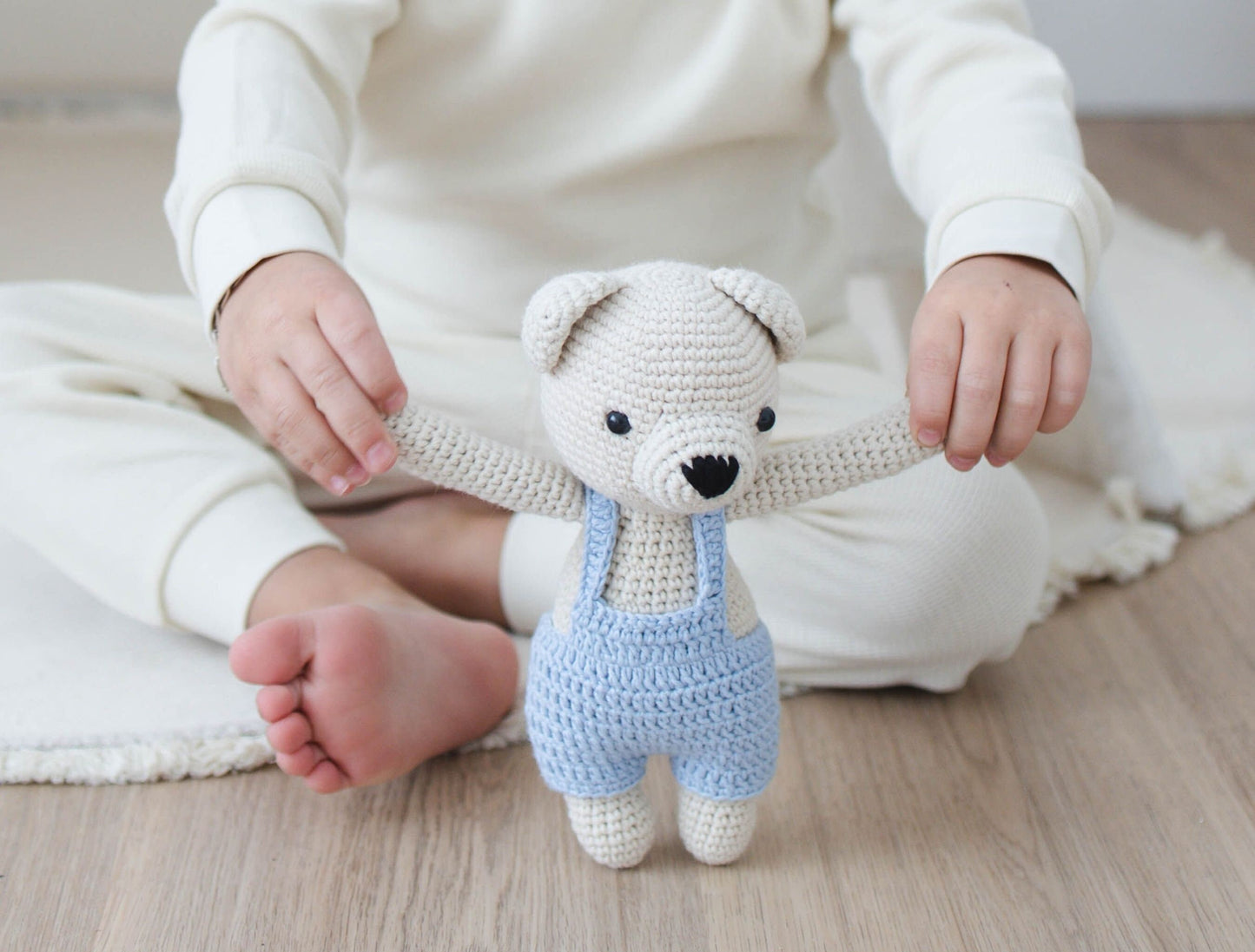 Handmade Bear Crochet Doll, Handmade Cotton Bear for Babies and Toddlers, Newborn Gifts, Baby Shower Gifts, Handmade Bear