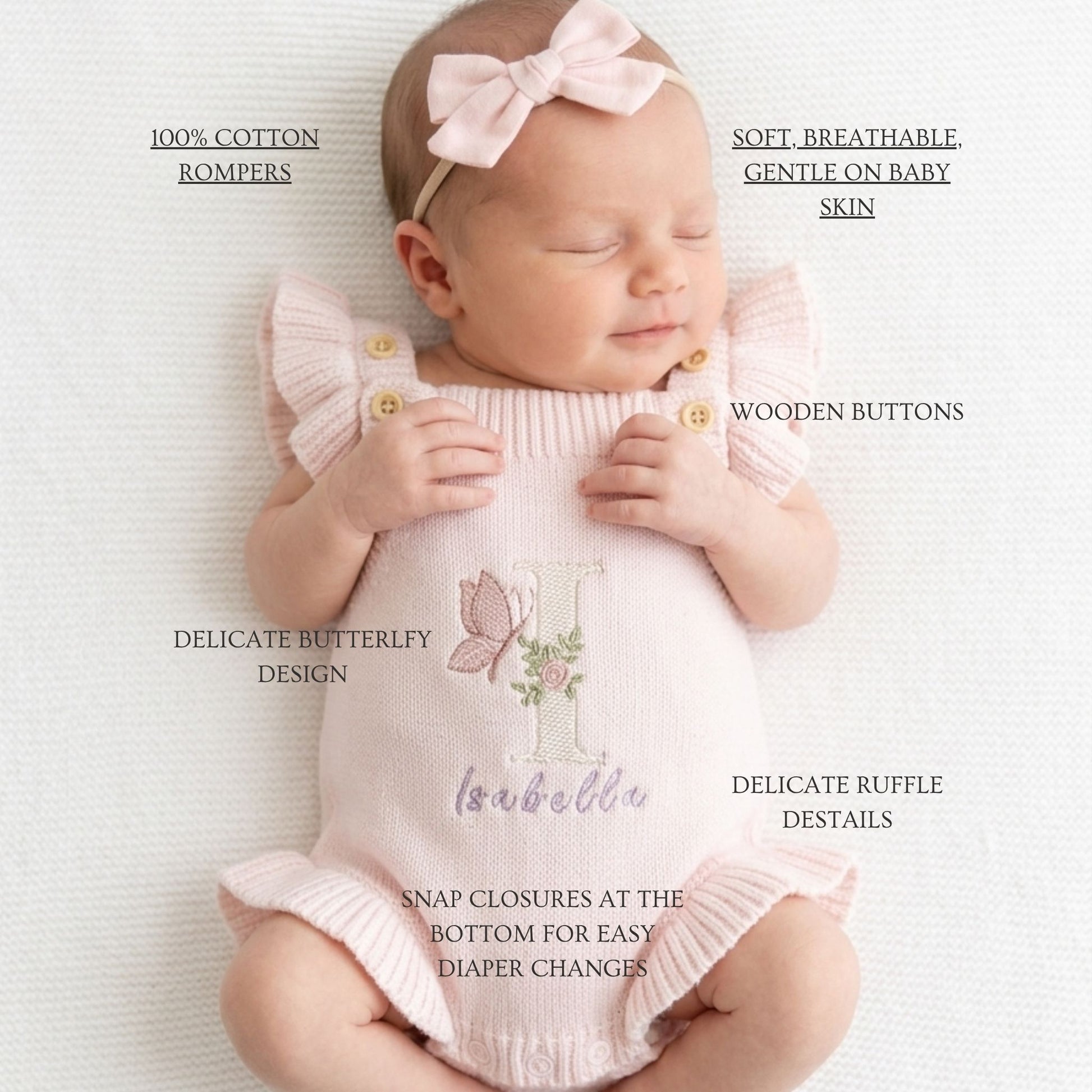 Heirloom 100% Cotton Butterfly Romper